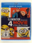 Ich - Einfach unverbesserlich 1 + 2 + 3 + Minions - Alle in 3D und 2D - 4 Filme Illumination Sammlung 