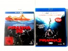 PIRANHA 1+2 (3D+2D,ALEXANDRE AJA KLASSIKER 2010+2012,RICHARD DREYFUSS,ELI ROTH,VING RHAMES,GARY BUSEY)2*BLURAYS  UNCUT 