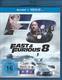 Fast & Furious 8 -Action mit VIN DIESEL & THE ROCK -Blu Ray -NEUWERTIG