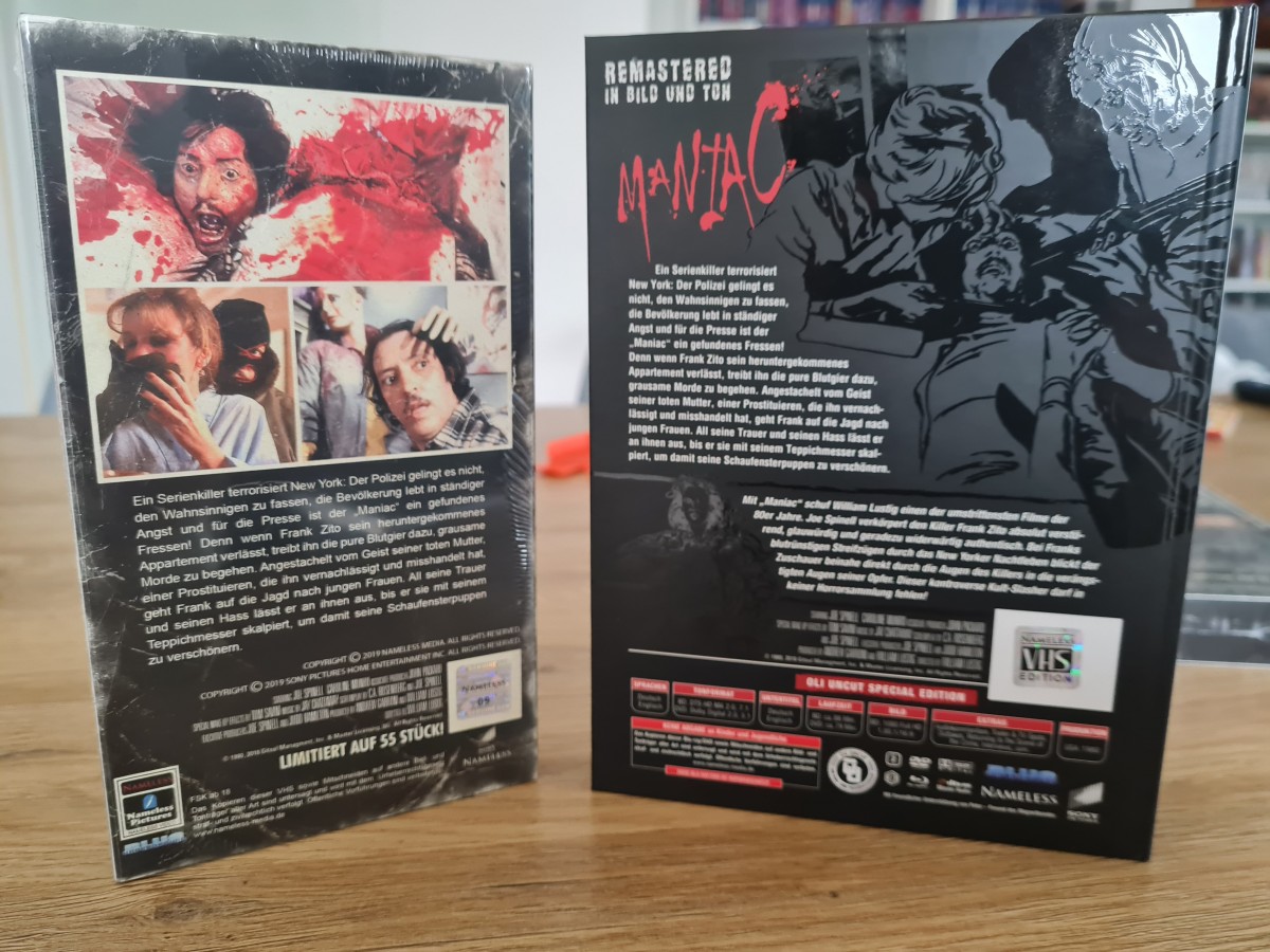 Nameless VHS Vintage Edition 10 Maniac Mediabook + echte VHS kaufen |  Filmundo.de