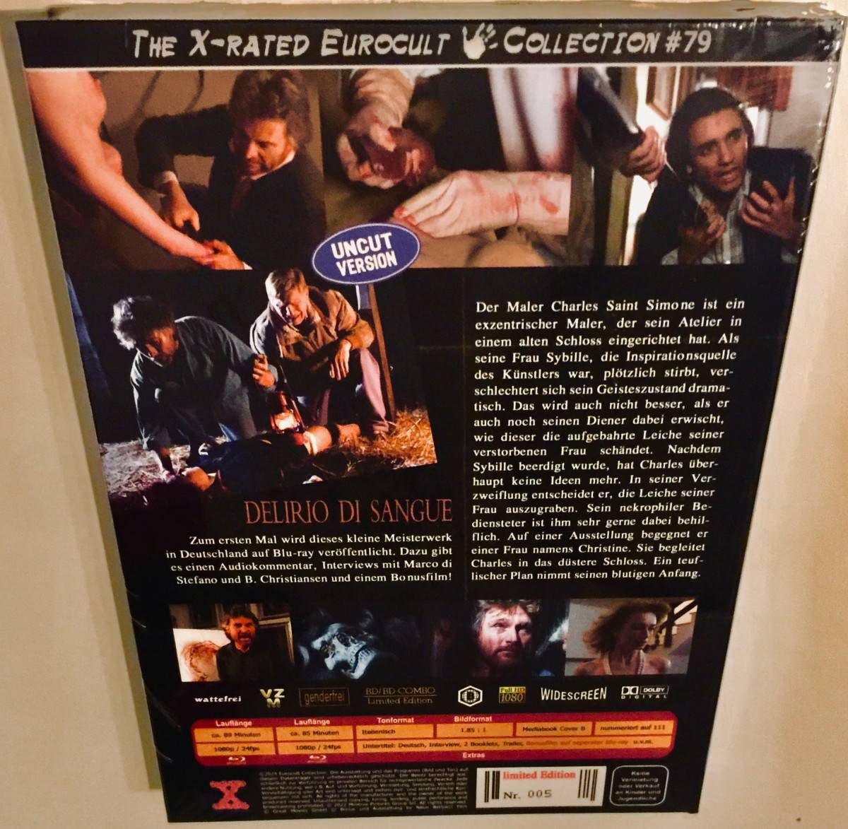 DELIRIO DI SANGUE ( IM BLUTRAUSCH DES SATANS & BLOOD DELIRIUM ) BluRay&DVD X Rated GIALLO MEDIABOOK Nr. 5 v 111 OVP 