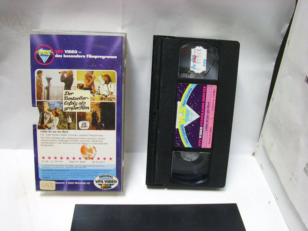 A1081) VPS Glasbox Liebe ist nur ein Wort  Johannes Mario Simmel's Ich denke das ist ein Einzellstück 