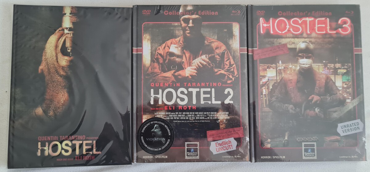 Original Hostel 1 - 3 Nameless Mediabooks ( uncut ) OOP