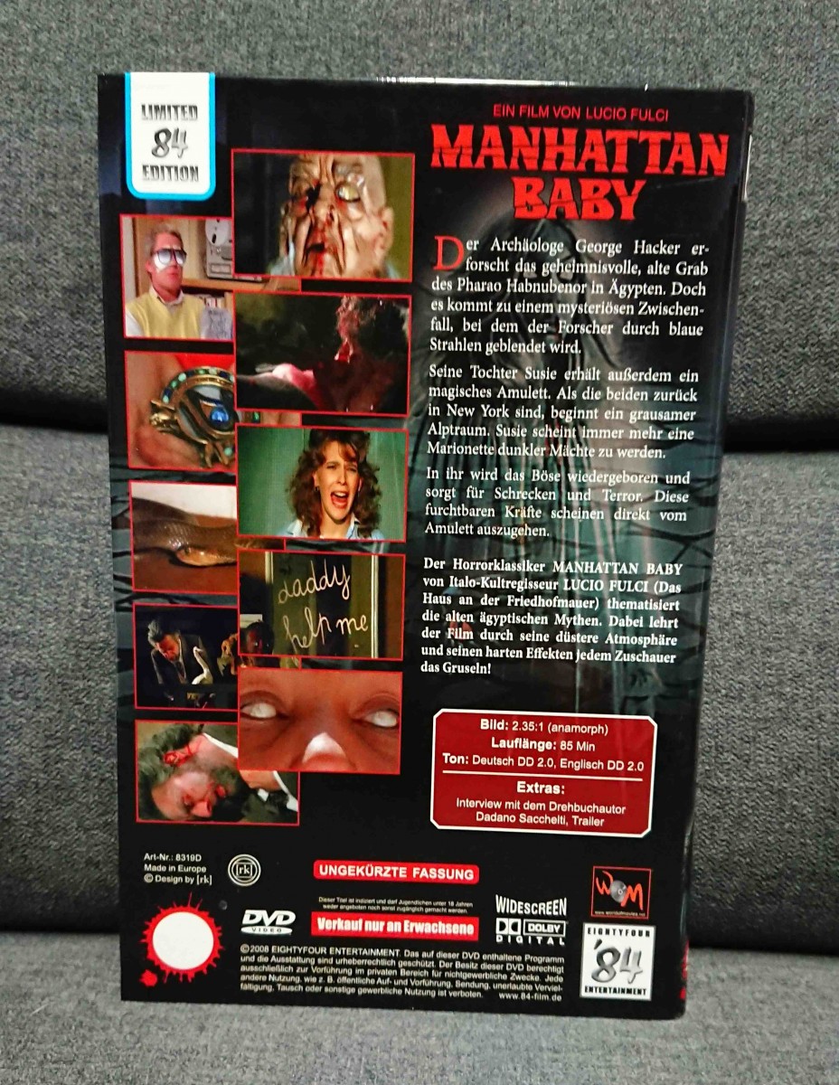 MANHATTAN BABY - Uncut Fassung - GR. HARTBOX - Cover D - 84 - Weißmuster