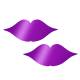 Sexy Nipple-Pasties &quot;Lippen&quot;, Violett - NEU&OVP 