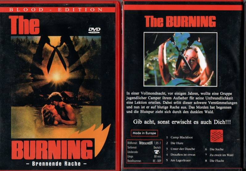 Brennende Rache - The Burning - Blood Edition (50188111362  DVD Horror Konvo91 