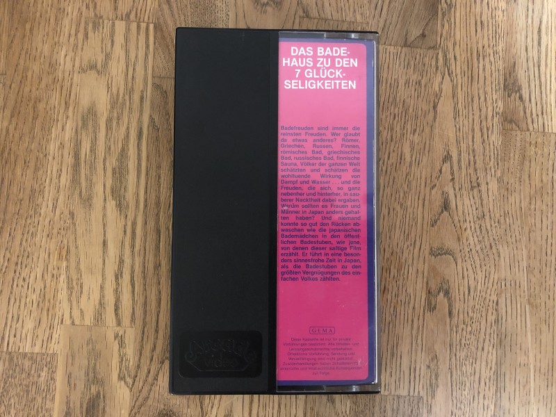 VHS Erotik Rarität Das Badehaus zu den 7 Glückseligkeiten Monte Glasbox 