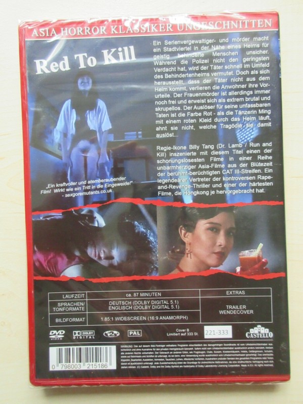 Red to Kill - DVD - Uncut - NEU/OVP - Lim. 333 