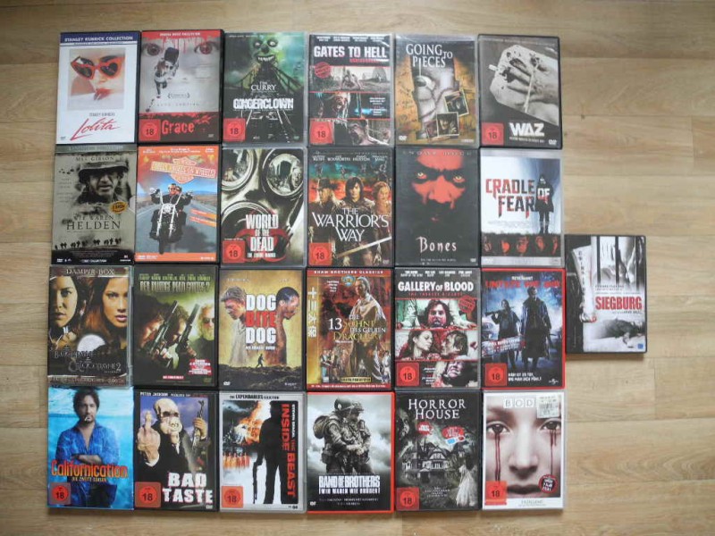 Sammlung von 50 DVDs FSK 18 Horror, Action, Thriller (Posten 27) 