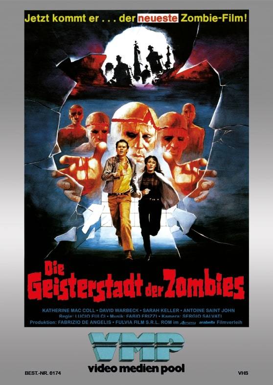 Poster Die Geisterstadt der Zombies - VHS Glasbox Retro Video Motiv Lucio Fulci 