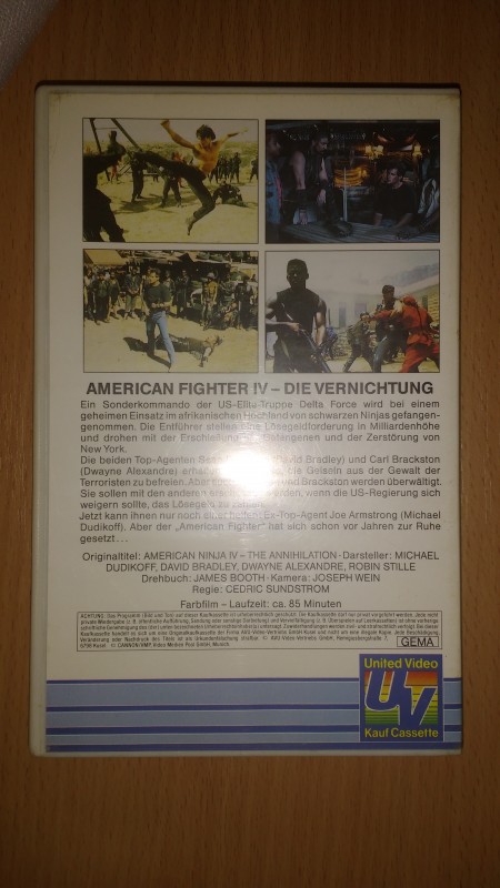 American Fighter 4 - VHS - Michael Dudikoff 