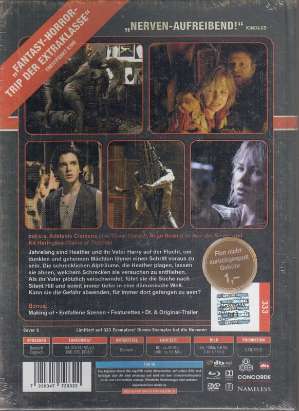 Silent Hill Revelation  Mediabook limitiert auf 333 Stück BR+DVD Cover C Nameless Neu 