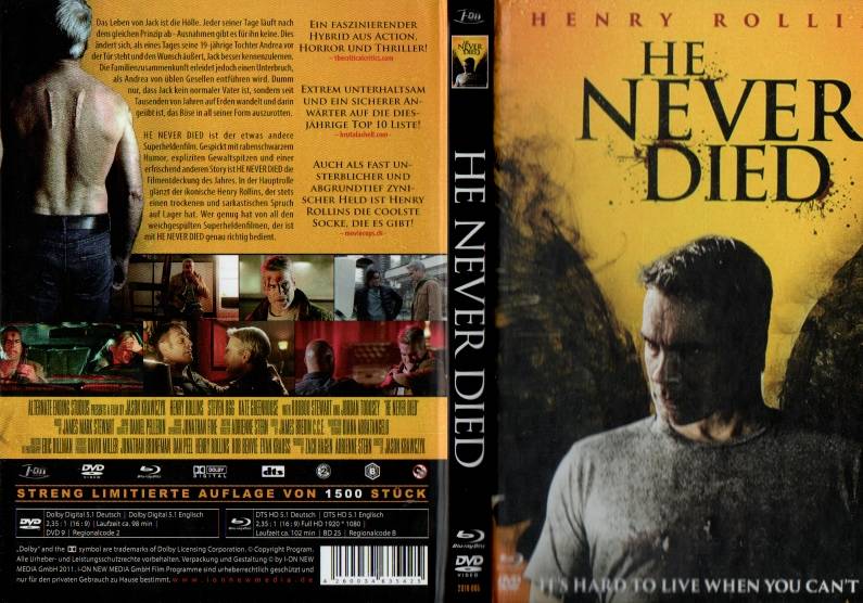He never Died Mediabook BR + DVD  (00688111362  Horror Konvo91 