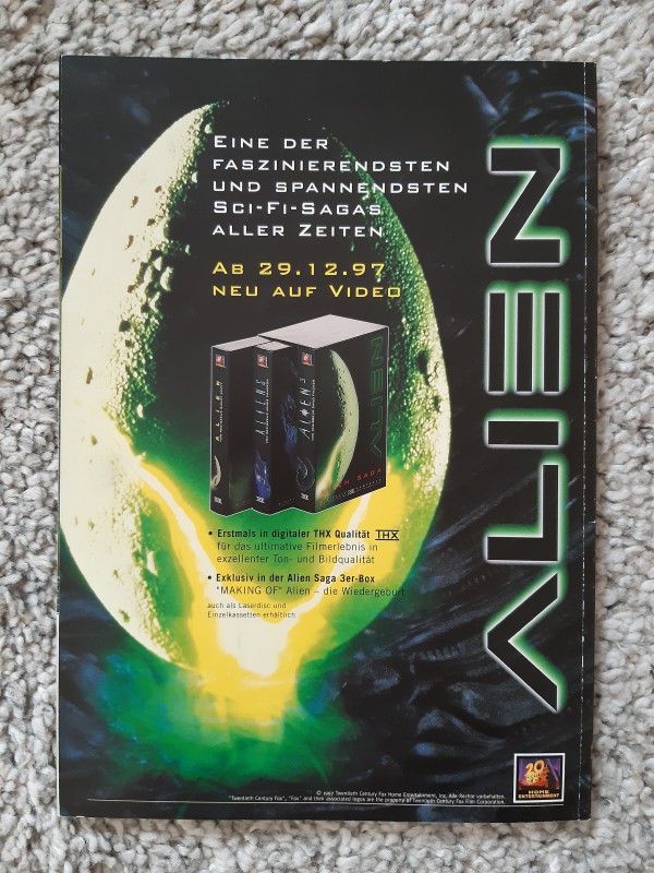 Alien 4 - Die Wiedergeburt (Zeitschrift) Offizielles Souvenirmagazin Making of 