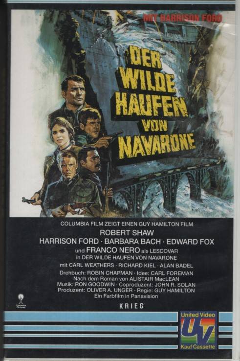 VHS - DER WILDE HAUFEN VON NAVARONE Harrison Ford Barbara Bach Franco Nero 