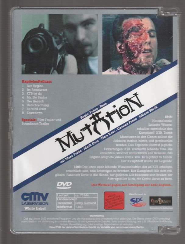 Mutation (1999) uncut dvd cmv-Laservision 