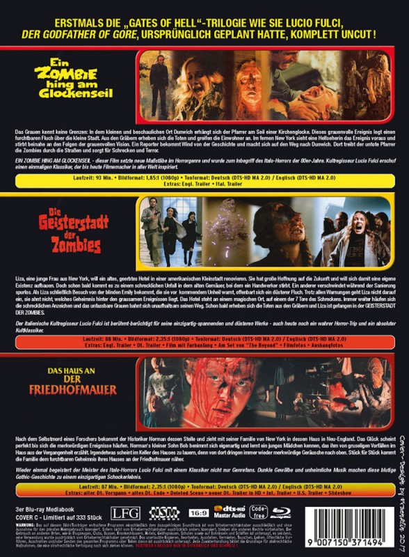 LUCIO FULCIS GATES OF HELL TRILOGIE (BluRay) Cover C Mediabook