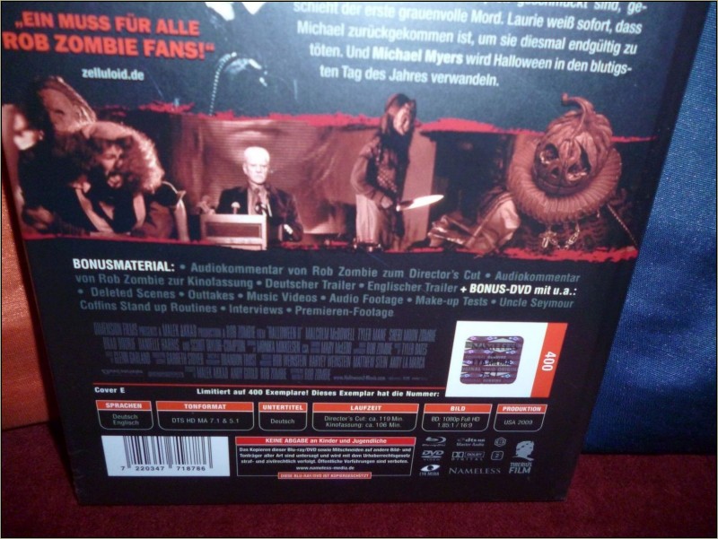 Halloween II (2009) Nameless Eyk (Mediabook BD Bonus DVD Cover E LE 331-400) NEU OVP 