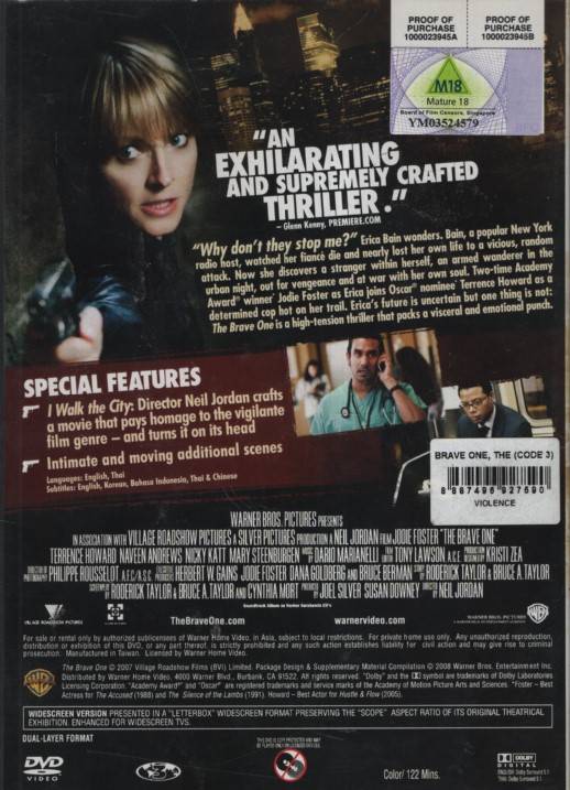 The Brave One Neil Jordan Thriller Jodie Foster Die Fremde In Dir Import Kaufen Filmundo De