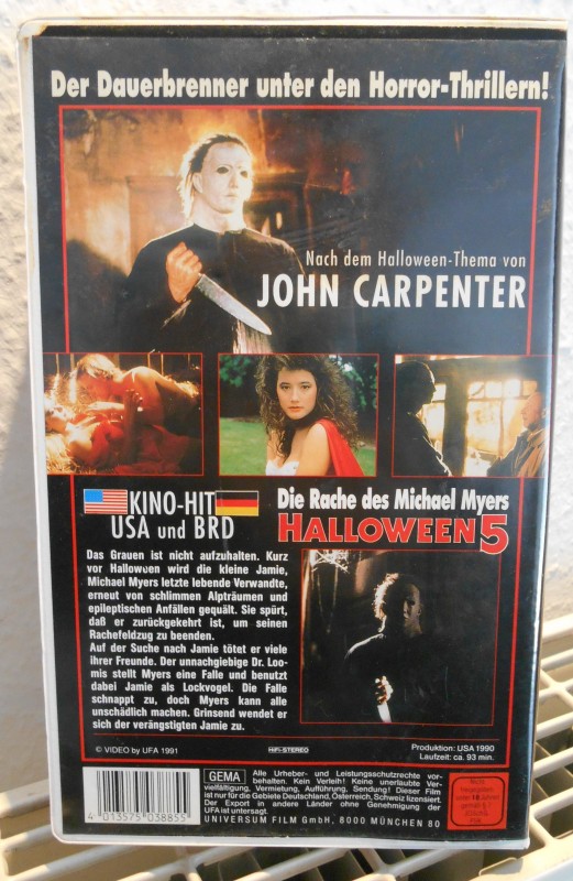 Halloween 5 - Die Rache des Michael Myers VHS UFA 