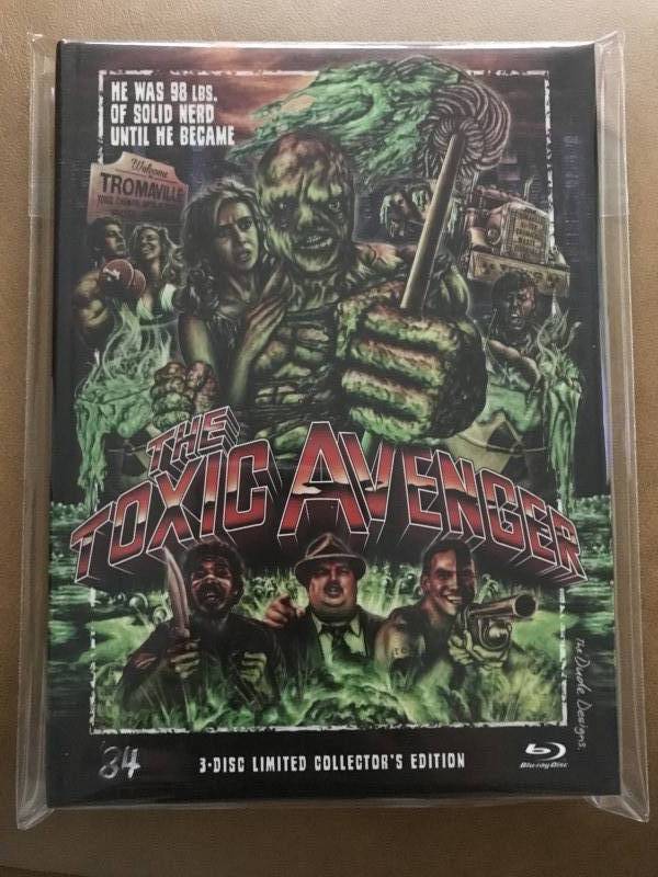 The Toxic Avenger - Limited 999 3-Disc Mediabook 84 Entertainment Blu Ray OOP 