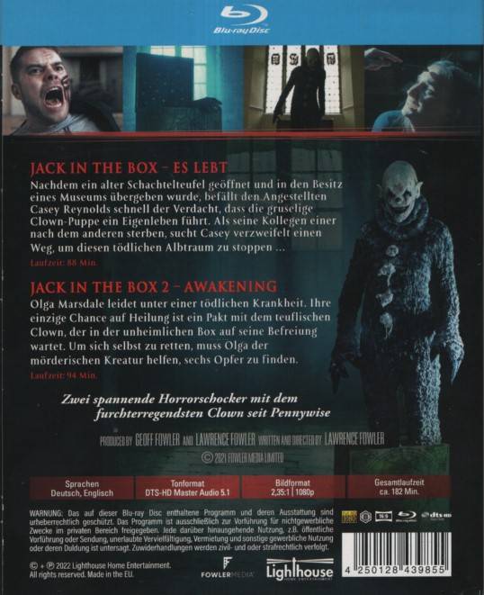 JACK IN THE BOX 1 & 2 Bluray 2Disc Double Feature Es lebt