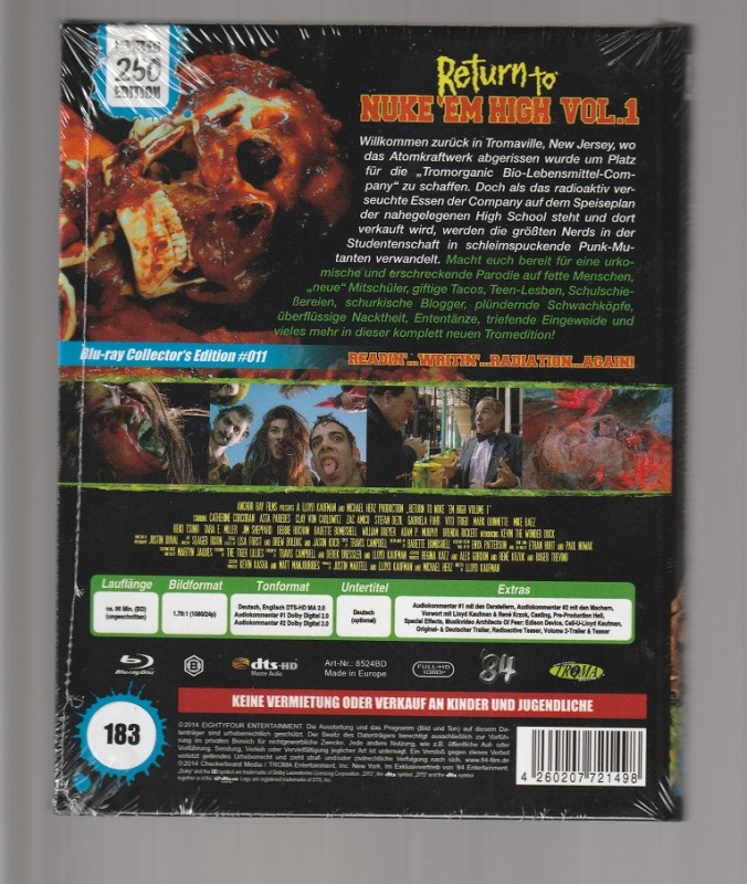 Return to Nuke'Em High Vol. 1 - uncut Blu Ray k.Hartbox Neu 