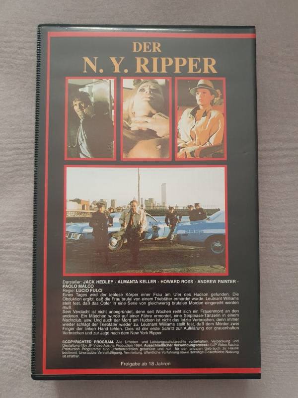 DER NEW YORK RIPPER - JPV AUSTRIA VHS (deutsch) 