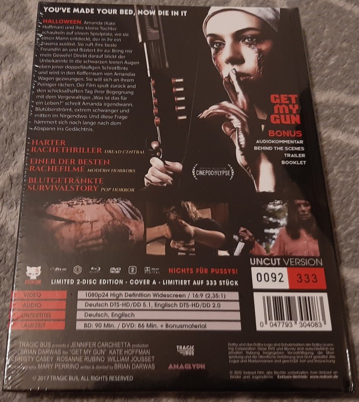 Get My Gun - Mein ist die Rache  Blu-ray + DVD Mediabook  Limited Edition  Cover A  Brian Darwas  NEU/OVP 