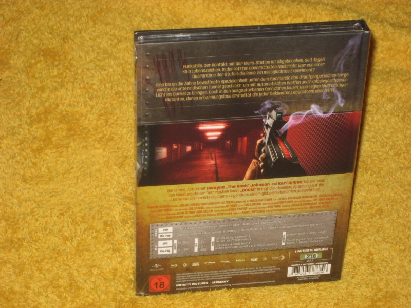 Doom  Mediabook  Extended Cut  Cover B Limited Edition Nr. 210/222 Blu-Ray + DVD - Uncut - NEU + OVP 