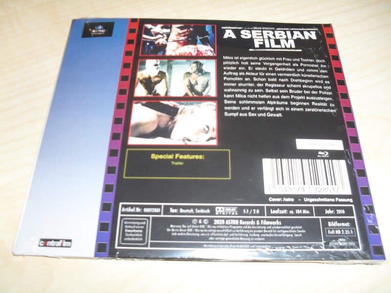 A Serbian Film UNCUT Blu Ray / Laserdisc Cover Small Digipak Edition kaufen Filmundo.de