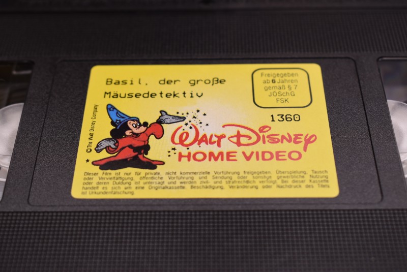 walt disney Basil der große Mäusedetektiv , VHS.1360/25, EAN 90424 PAL ...