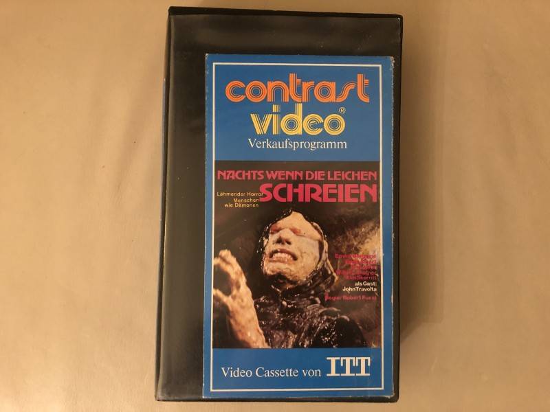 VHS Rarität Nachts wenn die Leichen schreien ITT Pappe 