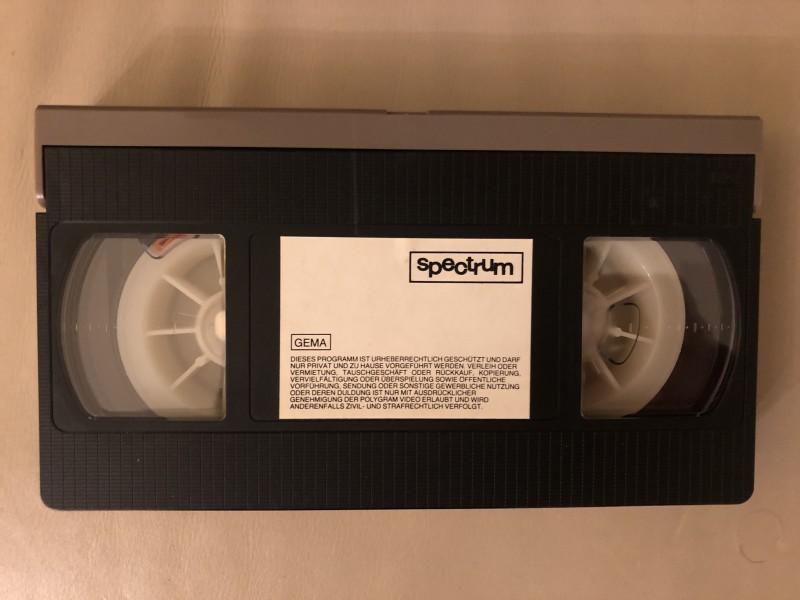 VHS Rarität Schwarzer Aufruhr Spectrum Glas ohne Glasbox 