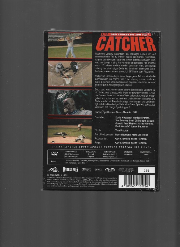 The Catcher Drei Strikes bis zum Tod Mediabook Super Spooky Stories Limited 166 Cover A 