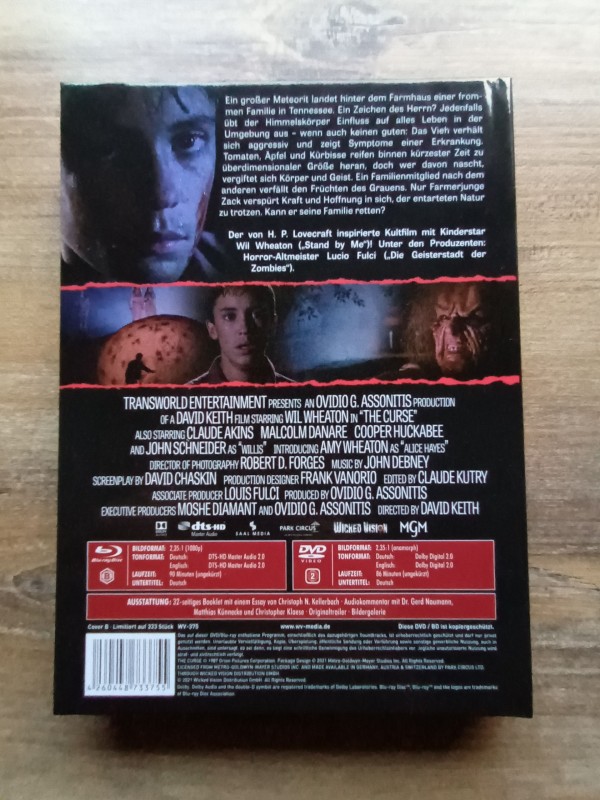 The Curse Mediabook Cover B Blu Ray Disc & DVD 