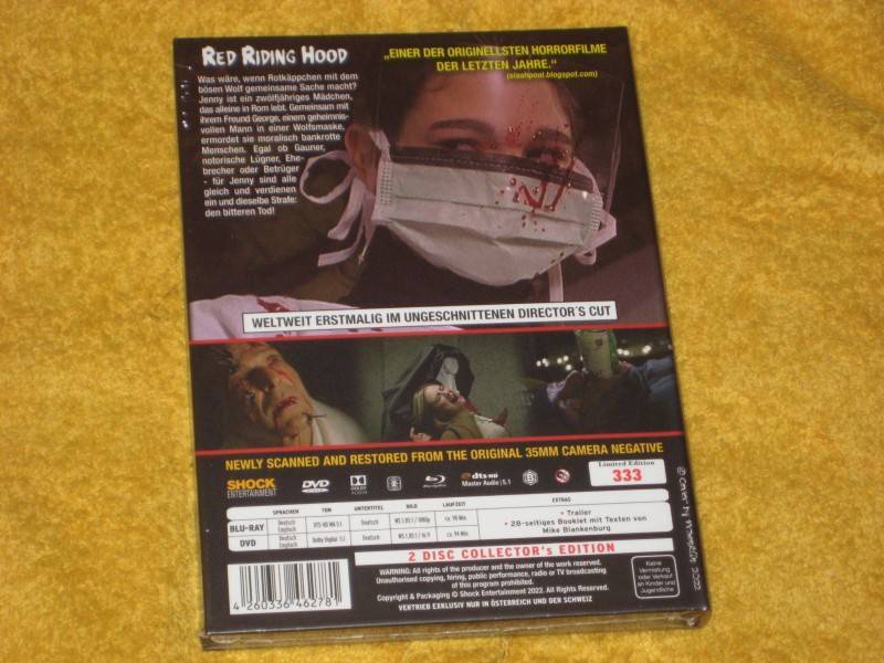 Red Riding Hood - Mediabook Cover B Limited Edition auf 333 Stück  - Directors Cut  - Blu-Ray +DVD  - NEU + OVP 