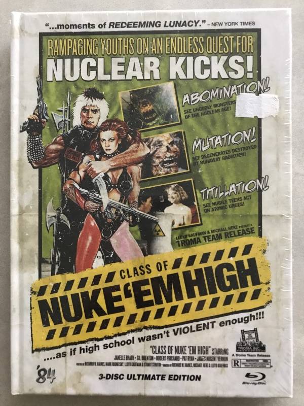 Blu Ray Mediabook Class of Nuke Em High 84 Entertainment Troma NEU/OVP OOP Cover A 