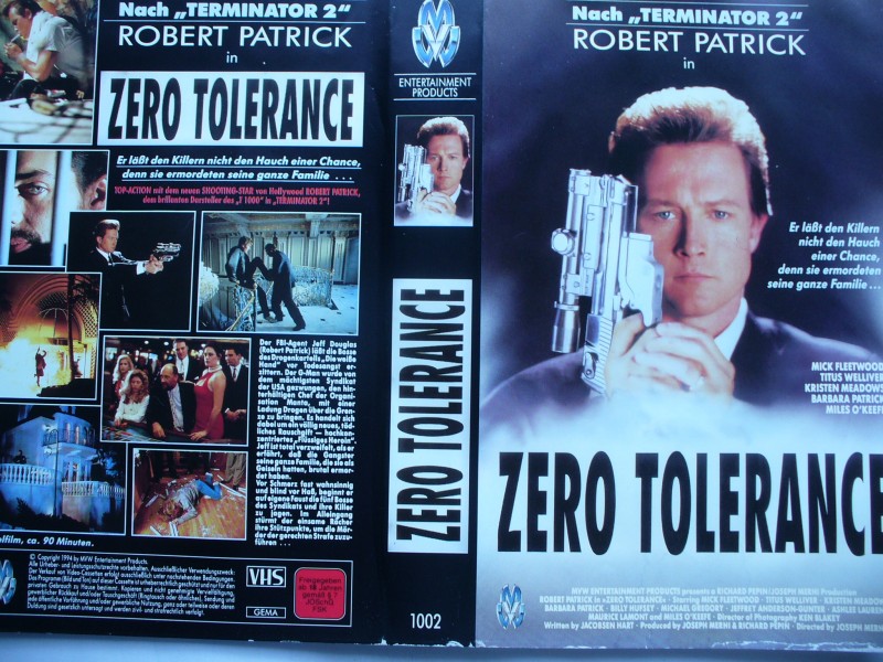 Zero Tolerance Robert Patrick, Miles O´Keefe VHS FSK 18
