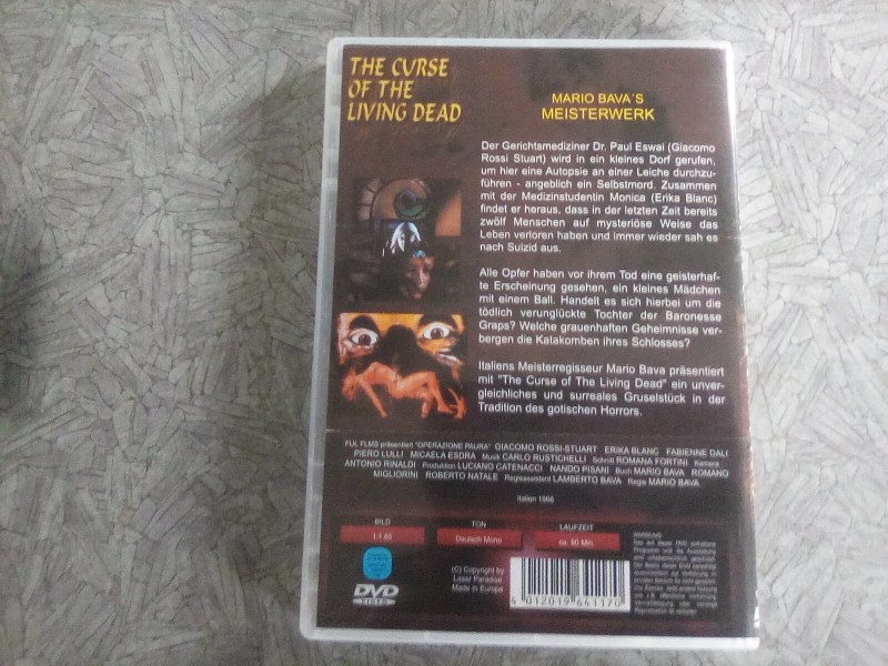 Mario Bava DIE TOTEN AUGEN DES DR. DRACULA The Curse of the Living Dead DVD Rar! 
