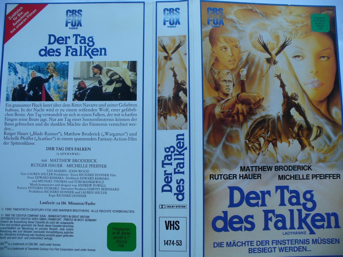 Der Tag des Falken Matthew Broderick, Michelle Pfeiffer, Rutger Hauer VHS kaufen