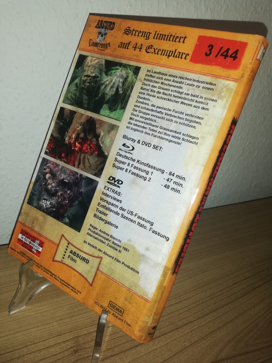 Die Rückkehr der Zombies Absurd Bluray Hartbox 3/44 Neu kaufen
