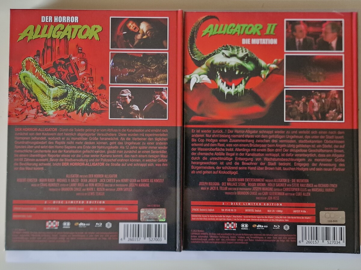 Horror Alligator 1+2 Mediabooks OVP 