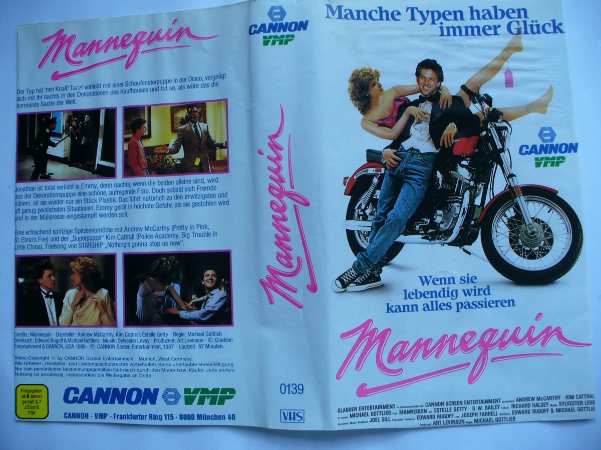 Mannequin Andrew McCarthy, Kim Cattrall, Estelle Getty VHS