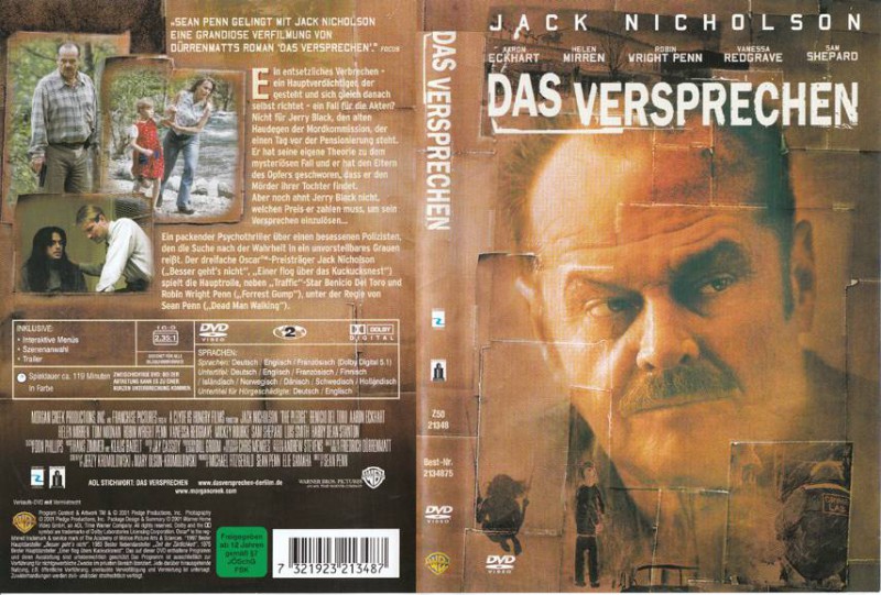 DAS VERSPRECHEN Jack Nicholson - Sean Penn Dürrenmatt Film ...