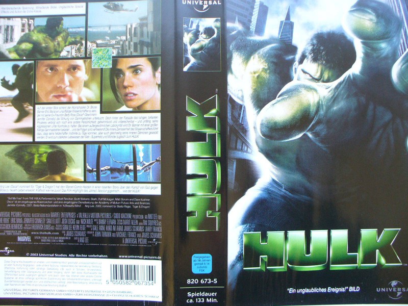 Hulk  ...  Eric Bana, Jennifer Connely ... VHS 