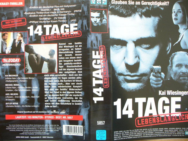 14 Tage Lebenslänglich  ...  Kai Wiesinger, Axel Milberg ... VHS 