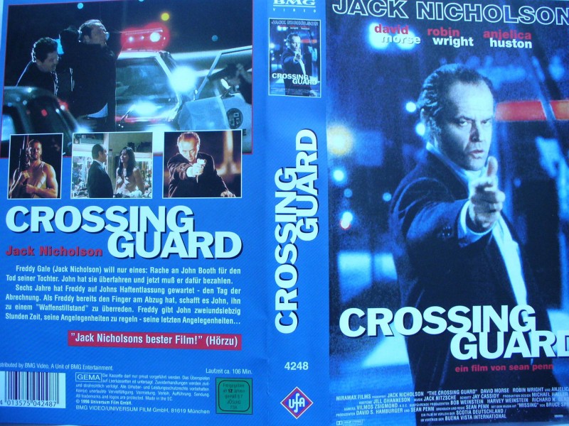 Crossing Guard ... Jack Nicholson, Anjelica Huston ... VHS 