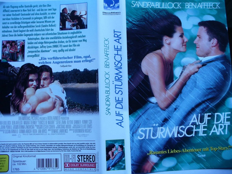 Auf die stürmische Art ... Sandra Bullock, Ben Affleck ... VHS 
