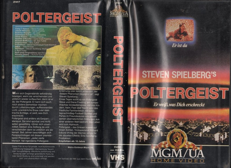POLTERGEIST - ERSTAUFLAGE MGM verschweisster Coverbox - VHS 